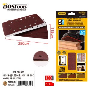 HOJAS ABRASIVAS 5 PIEZAS