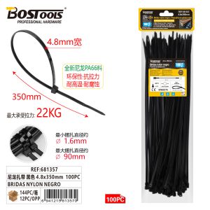 BRIDAS NYLON NEGRO 4,8 X 350 MM