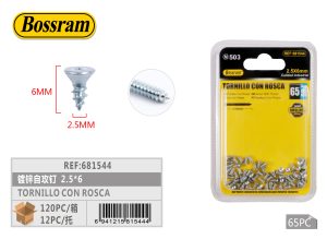 TORNILLO CON ROSCA 2,5 X 6MM