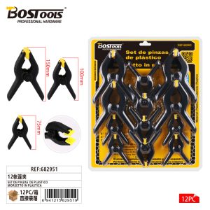 SET DE PINZAS DE PLASTICO 12 PIEZAS