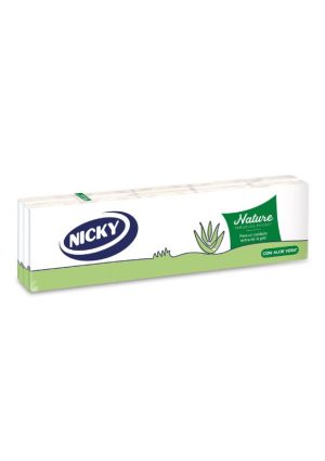 PAÑUELOS NICKY NATURE ALOE VERA POCKET FSC 10 PAQ. 4CAPAS