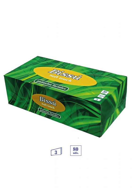 PAÑUELO FACIAL BISSU SOFT TOUCH 3 C. 80H.