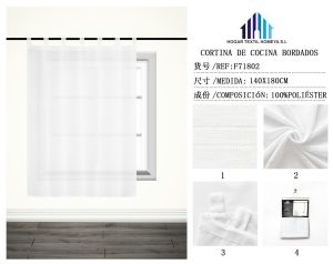 CORTINA DE COCINA BORDADOS