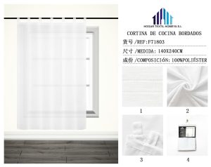 CORTINA DE COCINA BORDADOS