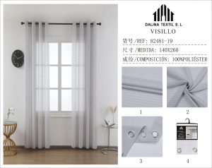 CORTINA DE COCINA BORDADOS 100% POLIESTER 140 X 260 CM