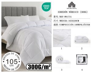 EDREDÓN NÓRDICO MEDIDA DE CAMA 105 CM