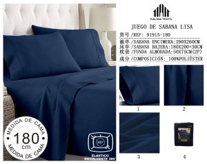 JUEGO DE SABANA LISA MEDIDA DE CAMA 180 CM