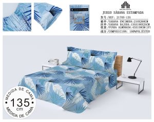 JUEGO SABANA ESTAMPADA 135 CM 100% POLIESTER