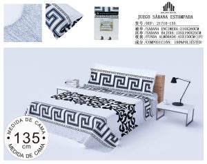 JUEGO SABANA ESTAMPADA 135 CM 101% POLIESTER