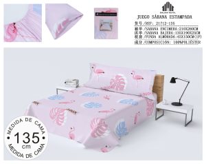 JUEGO SABANA ESTAMPADA 135 CM 102% POLIESTER