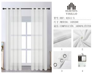 CORTINA DE COCINA BORDADOS 100% POLIESTER 140 X 260 CM