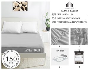 SABANA BAJERA MEDIDA DE CAMA 150 CM