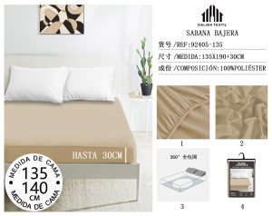 SABANA BAJERA MEDIDA DE CAMA 135 / 140 CM