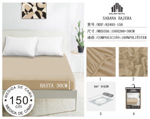SABANA BAJERA MEDIDA DE CAMA 150 CM