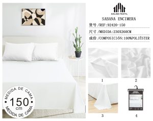 SABANA ENCIMERA MEDIDA DE CAMA 150 CM