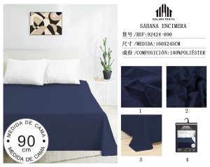 SABANA ENCIMERA MEDIDA DE CAMA 90 CM