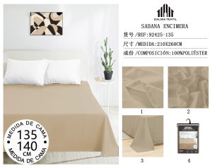 SABANA ENCIMERA MEDIDA DE CAMA 135 / 140 CM