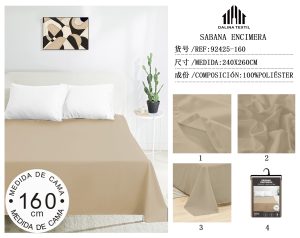 SABANA ENCIMERA MEDIDA DE CAMA 160 CM