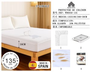 PROTECTOR DE COLCHON MEDIDA DE CAMA 135 CM
