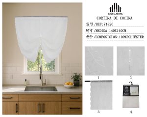 CORTINA DE COCINA 140 X 140 CM