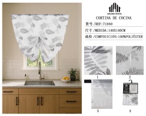 CORTINA DE COCINA 140 X 140 CM