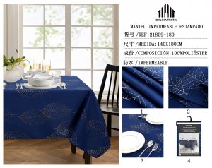 MANTEL IMPERMEABLE ESTAMPADO 140 X 180 CM