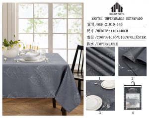 MANTEL IMPERMEABLE ESTAMPADO 140 X 140 CM