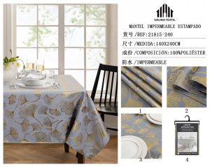 MANTEL IMPERMEABLE ESTAMPADO 140 X 240 CM
