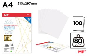 PAPEL A4 100 HOJAS 80 g.