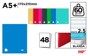 CUADERNO GRAPADO A5+ P2.5 48H 60G