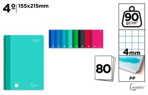 CUADERNO ESP T. PP 4º 4X4 80H 90G