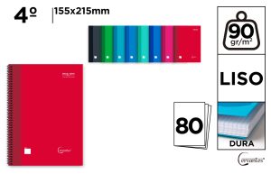 CUADERNO ESP T. FORRADA 4º LISO 80H 90G