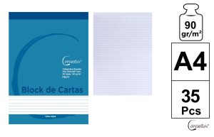 BLOCK DE CARTAS RAYADO A4