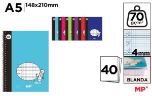 CUADERNO ESP T BLAND 4º GUIA 4MM 40H 70G