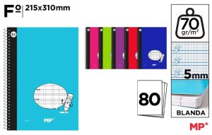 CUADERNO ESP T BLAND Fº GUIA 5MM 80H 70G