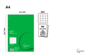RECAMBIO A4 3X3 100H 90G