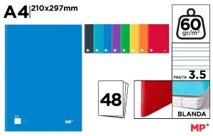 CUADERNO GRAPADO A4 P3.5 48H 60G