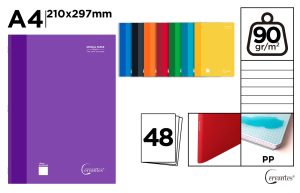 CUADERNO GRAPADO PP A4 HOR 48H 90G